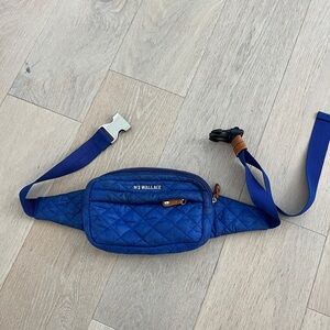 MZ Wallace Metro Belt Bag Royal Blue Quilted